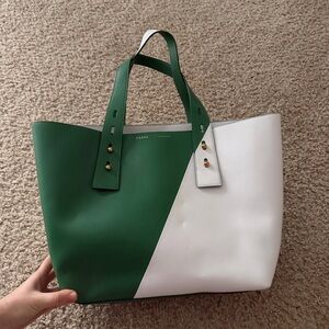 Frame Smooth leather Tore bag